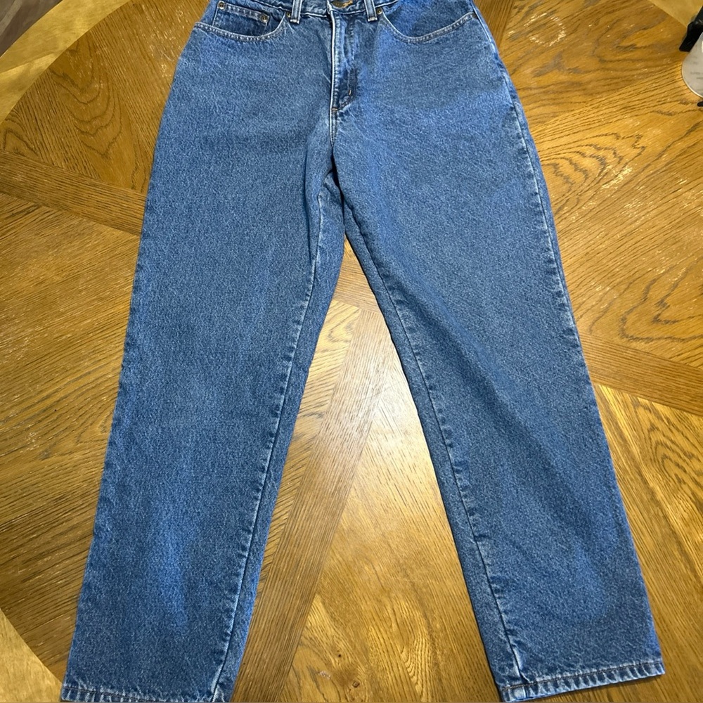 L.L. Bean Double L Relaxed Fit Jeans Womens 10R Blue Denim Cotton Lined